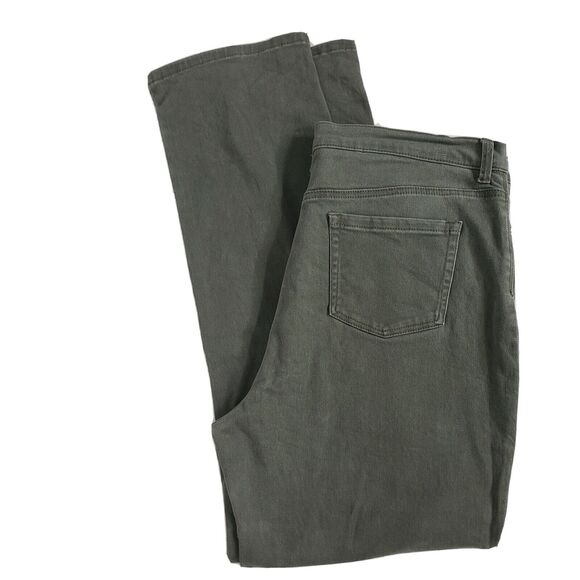 Gloria Vanderbilt Womens Jeans Size 16 Amanda Green Denim Stretch Straight Leg - Picture 3 of 10